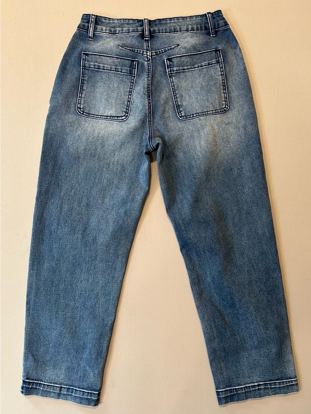 Flamingal Mid Rise Barrel Leg Crop Jeans Size Small (4/6) - Picture 5 of 7